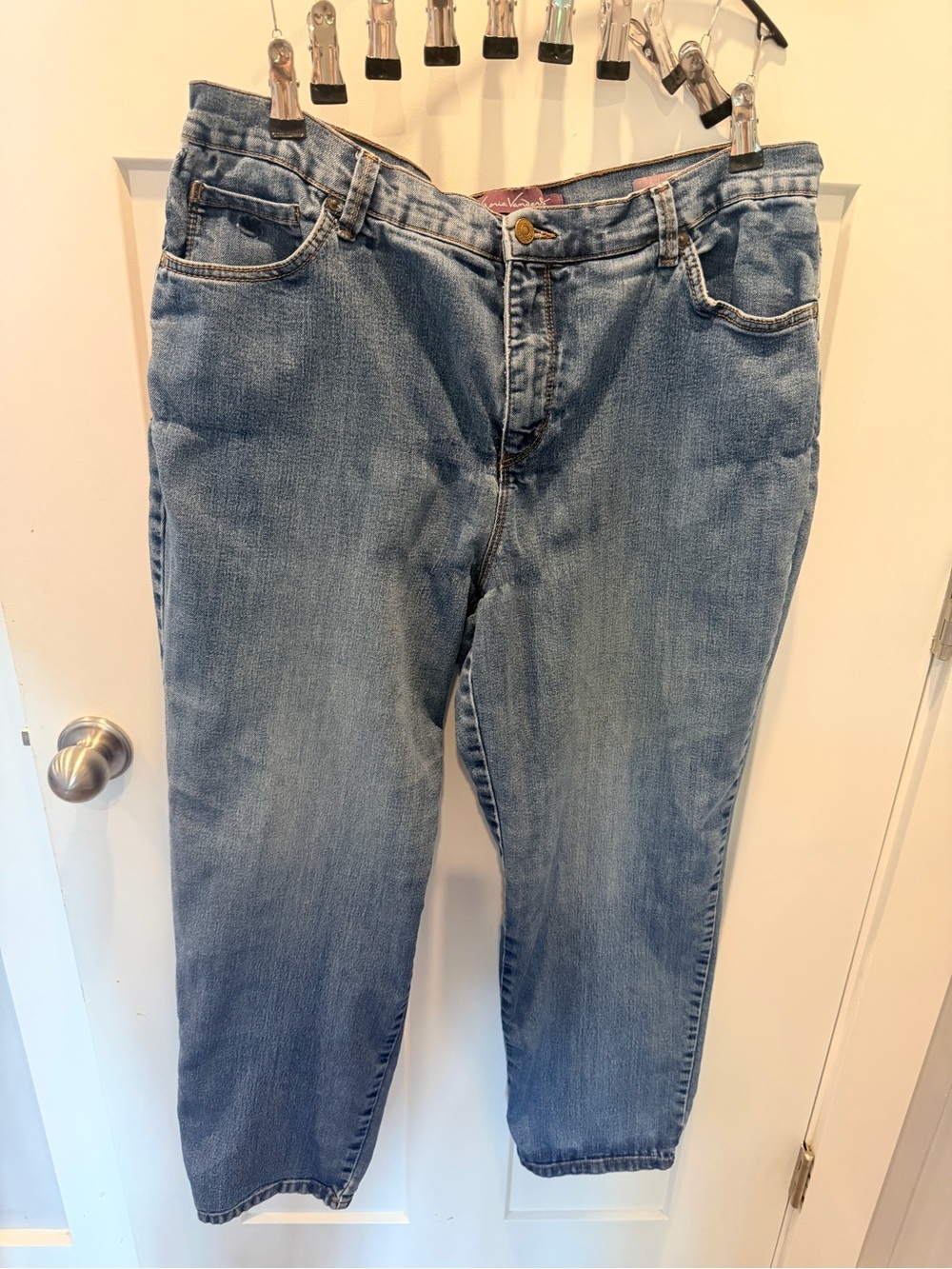 Gloria Vanderbilt Amanda Jeans Women’s 16W Medium Wash High Rise Tapered Stretch